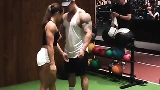 @a_silvermtzion squats her 200lb gym partner with ease