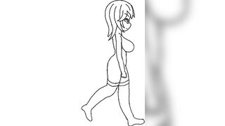 My first attempt at a walking animation - Hentai