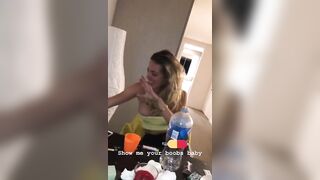 Drunk girl flashes great tits - Friends Having Fun