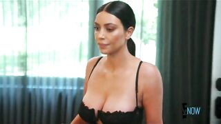 Great boobs in tiny black bra-top thing - Kim Kardashian