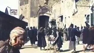 Colorized footage of Jerusalem 1897 - Arabs