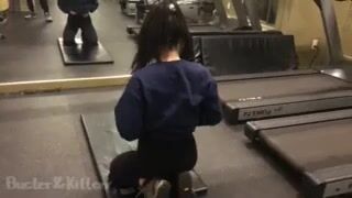 Asian fit girl and sucks dick in public gym! - Asian Hotties
