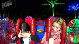 Zelli and Bella ride the slingshot - Good Looking Women
