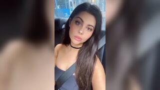 Azzy in a car