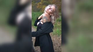 business lady undresses in the woods) I'm sure this video will gain a lot of attention)