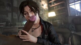 Lara Croft blowjob
