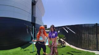 ONE PIECE: Nami and Nico Robin A XXX Parody by VRCosplayX ft Blondie Fesser, Katrina Moreno - Bad Hoes