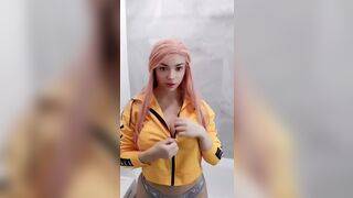 Nobody knew her tits were this big until she unzipped her jacket - Bad Hoes