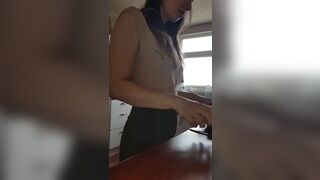 Her boss makes her come into work 30 minutes early