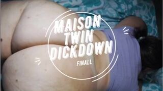 One of the twins getting drilled for the first time on video - BBW
