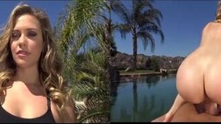 Mia Malkova: facial under the sun. - Before after Cumshot