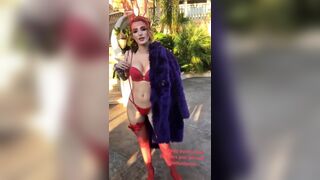 Spinning in a red thong - Bella Thorne