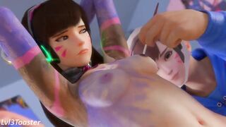 Anime Humiliation: Body paint D.Va &