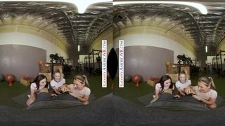 SEXY BABES, KYLER QUINN, PAIGE OWENS, & WHITNEY WRIGHT, TAG TEAM A GYM STUD