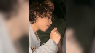 Lightskin giving good car head troya C - Big Booty and Assfucking