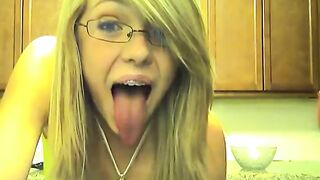 Her Tongues Out: Braces & Tongueplay