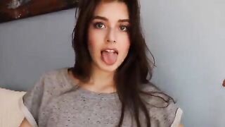 Her Tongues Out: sexy tongue