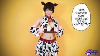 New video! Cow girl Shizuku Oikawa milks cock - Hidori Rose