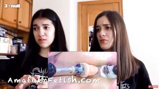 two girls scream and cry as machine double dildo gapes camgirls ass! - High Mileage Holes