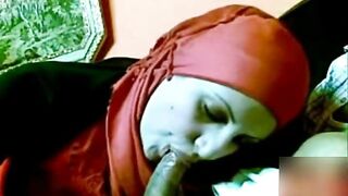 Hijabi: Muslim woman wearing hijab engulfing cock