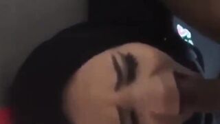 Hijabi: Hijab gal deepthroats cock