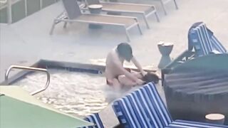 Hold the Groan: Young couple caught pumping in the hotel jacuzzi