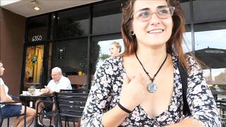 Hold the Groan: flashing in front of bagel shop