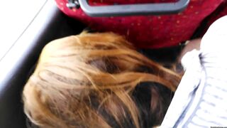 Hold the Groan: cock engulfing on commute