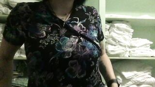 Saw another nurse post something.. Here's me flashing my tits in our unlocked linen room ??