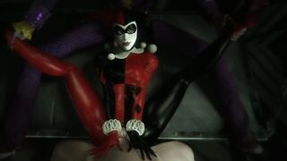 Joker holding her legs