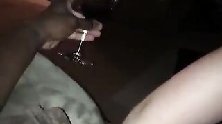 Glass of wine and a bj - Homemade