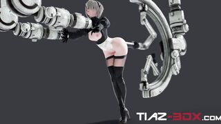 2B getting fucked by a machine