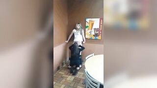 Lesbians Caught in Cafe - Horny Alert