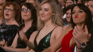 Saoirse Ronan exposed boob from Oscars in GIF!