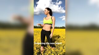 Helga Lovekaty: Yellow Sports Nike Brassiere