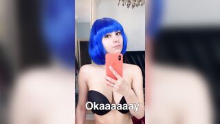 Helga Lovekaty: Blue wig and a Brassiere