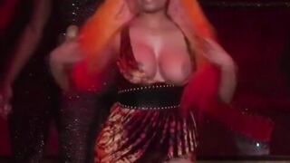 Nicki Minaj double nip slip