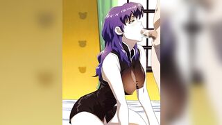 Misato doing what she does most good