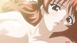 Uncensored Scene - attractive anime babe gives her virginity - Hentai