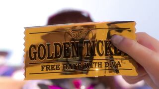 The Golden Ticket for a free date with D.VA - Hentai