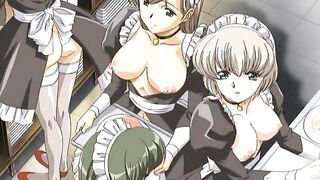 Maids wearing crotchless outfits