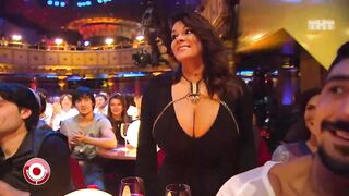 Clothed Big Titted Lady at the Award show - Huge Boobs