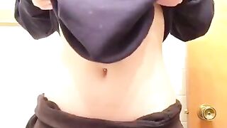 Pierced tit drop - Huge Boobs