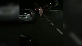 Giant Boobs: Nude in public