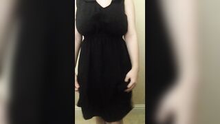 Black dress perfect tits