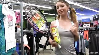 She knows how to pick a good racket - Inserting things into orifices