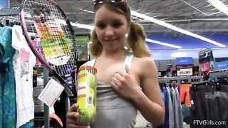 Inserting things into orifices: She knows how to pick a nice racket