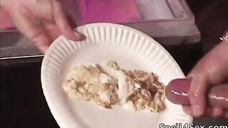 Weird things with cum: Yep, that's an omelette made of cum. Even I think it's gross
