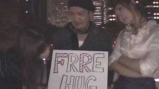 Yuno Hoshi and her friend grab and forcibly kiss a guy. - Japanese