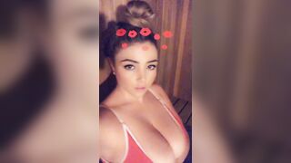 Jem Wolfie: Compilation of her shaking her large, chubby, natural breasts